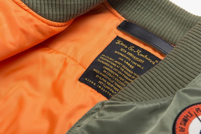 Deus Ex Machina Alpha Industries MA 1 Jacket badges olive green