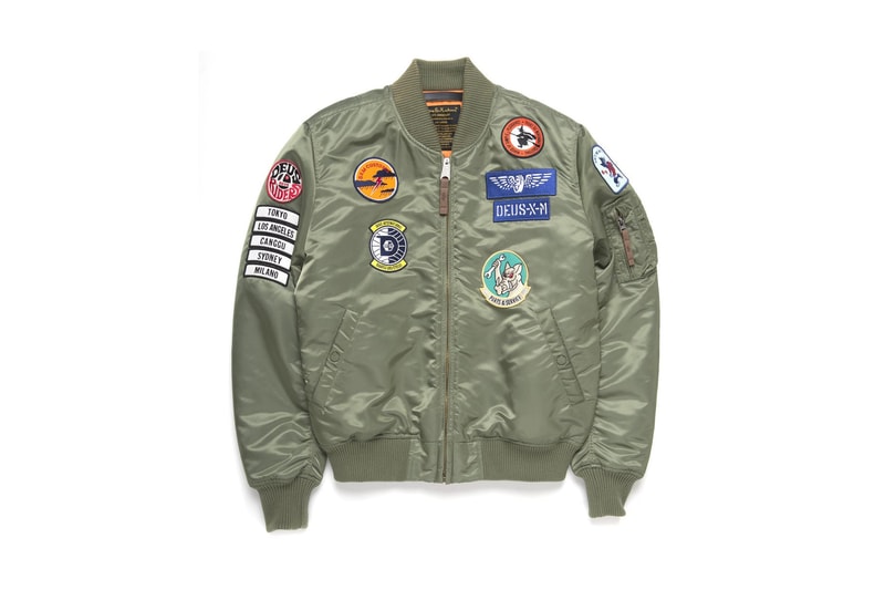 Deus Ex Machina Alpha Industries MA 1 Jacket badges olive green