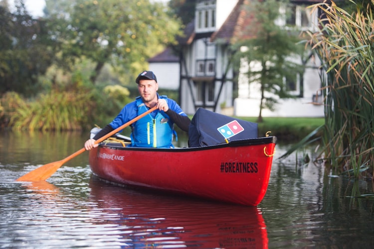 Domino's Is Now Testing out Canoes to Deliver Hot Pizzas