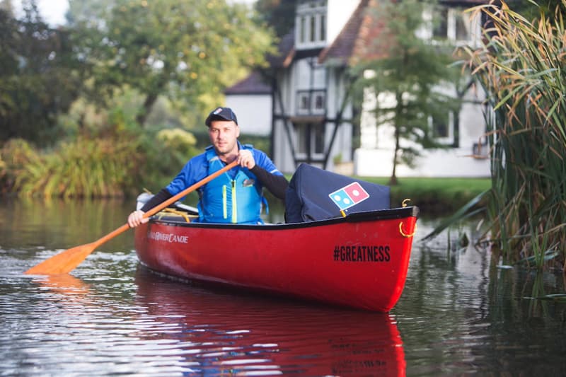 Domino's Canoe Delivery