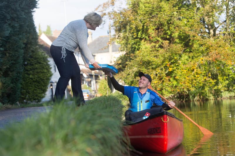 Domino's Canoe Delivery