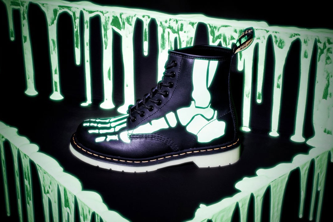 Dr. Martens Glow-in-the-Dark Skelly boot