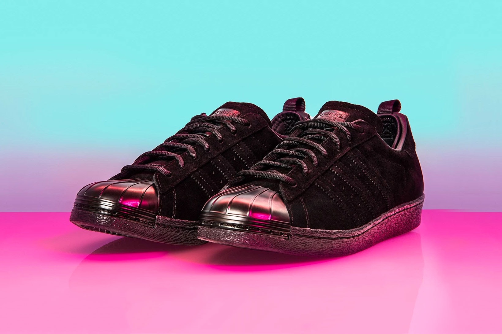 Eddie Huang Huangs World adidas Originals Collaboration Sneakers Slide Adilettes Superstars black suede