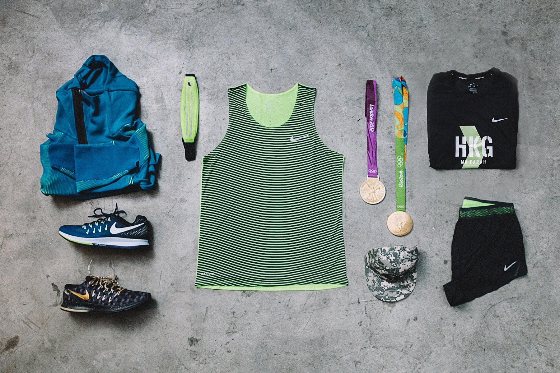 Essentials Mo Farah Olympic Champion Gold Medal Runner Long Distance Track and Field Marathon Rio Olympics London Olympics Nike Nike + Running Club App