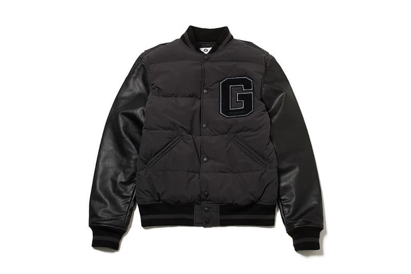 GOODENOUGH THE PARK・ING GINZA Varsity Jacket black pinstripe