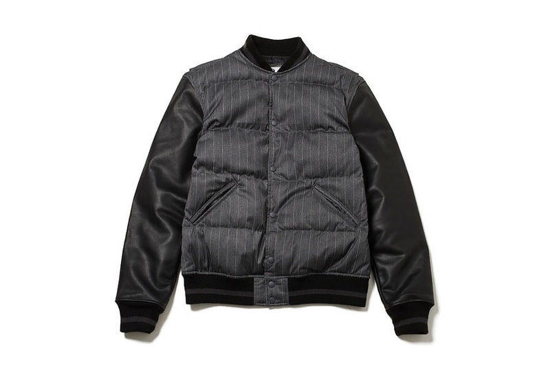 GOODENOUGH THE PARK・ING GINZA Varsity Jacket black pinstripe