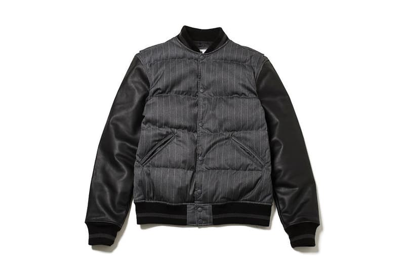 GOODENOUGH THE PARK・ING GINZA Varsity Jacket black pinstripe