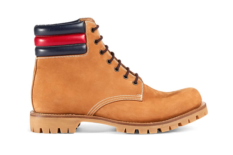 Gucci Timberland 6" Boot Alternative leather black tan winter boots Alessandro Michele Italian luxury house