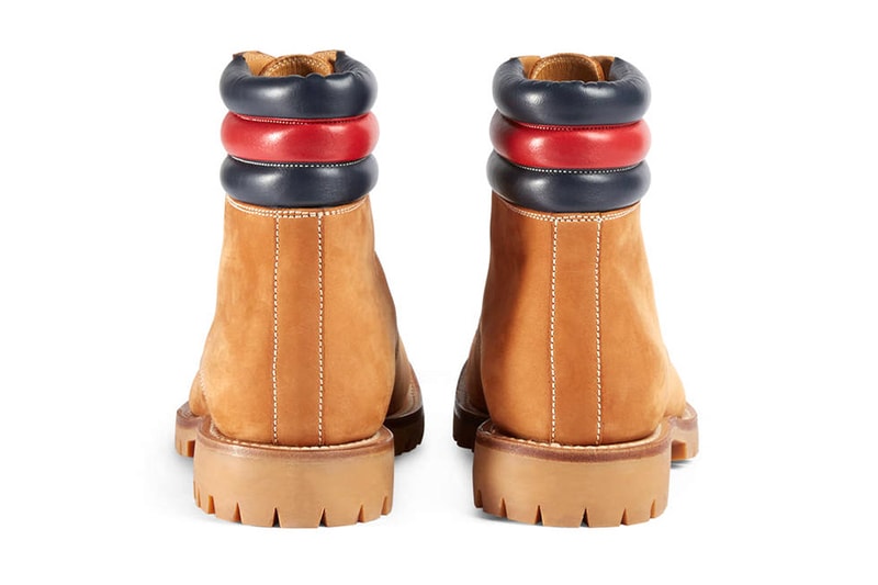 Gucci Timberland 6" Boot Alternative leather black tan winter boots Alessandro Michele Italian luxury house