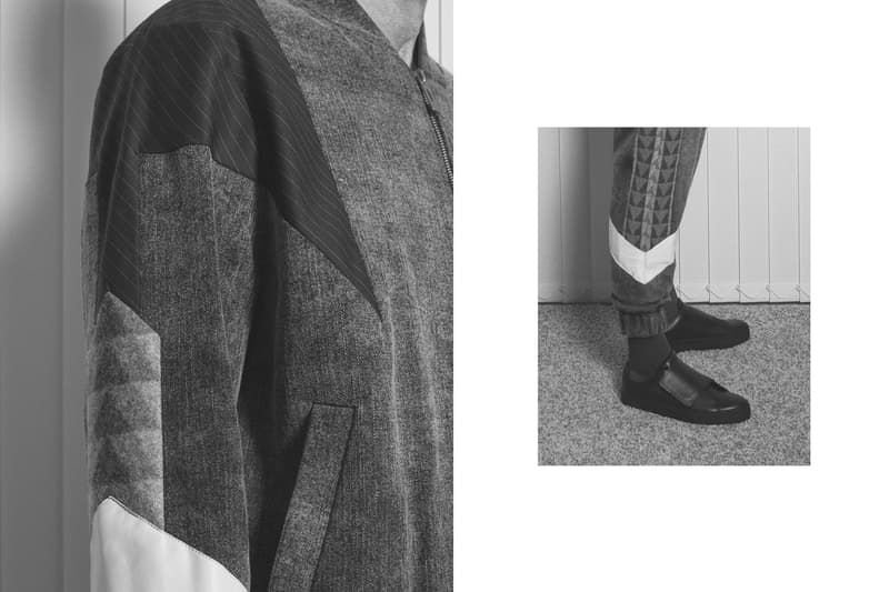 Han Kjøbenhavn x Pendleton Collaboration monochrome pinstripe leather