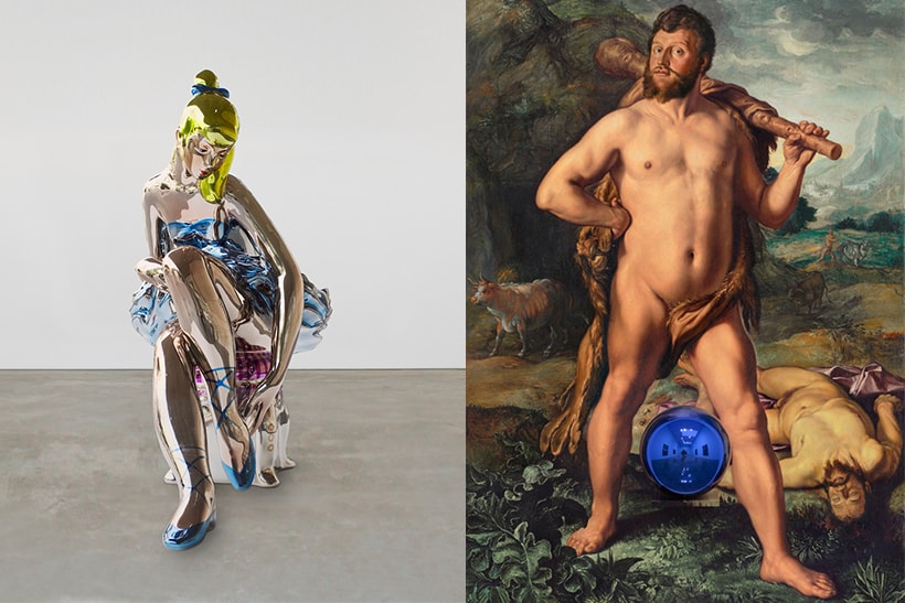 Jeff Koons Almine Rech Gallery Exhibition inaugural paintings art portraits