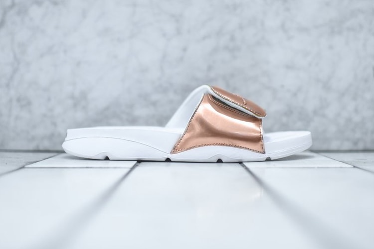 Jordan Brand Unveils the Hydro "Pinnacle" Slide in Metallic Bronze