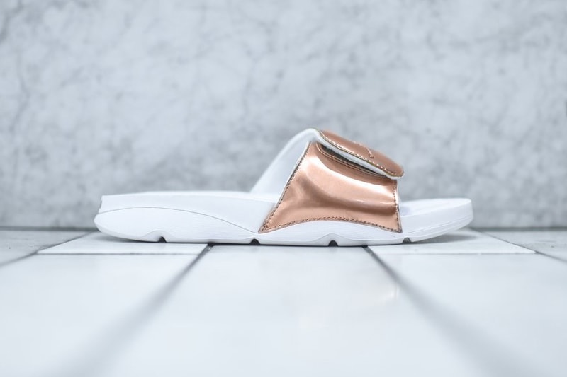Air Jordan Hydro 5 “Pinnacle” Slide Metallic Bronze