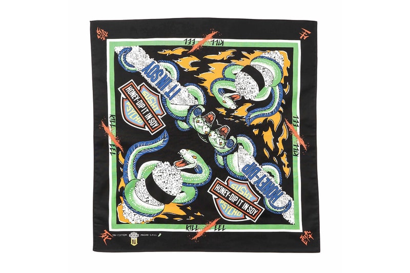 Kapital Graphic Bandanas 2016 Fall winter HAVEN Cotton RAT Fast Color Banadana Sushi