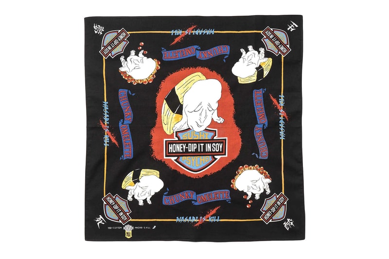 Kapital Graphic Bandanas 2016 Fall winter HAVEN Cotton RAT Fast Color Banadana Sushi