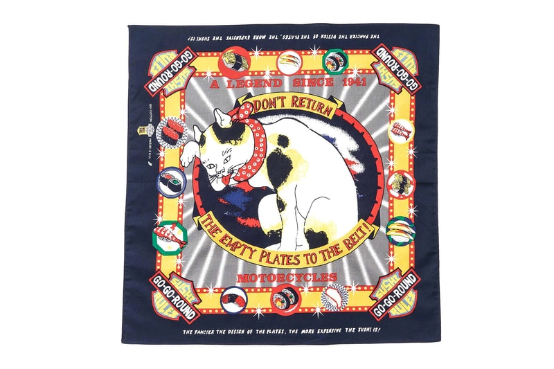 Kapital Graphic Bandanas 2016 Fall winter HAVEN Cotton RAT Fast Color Banadana Sushi