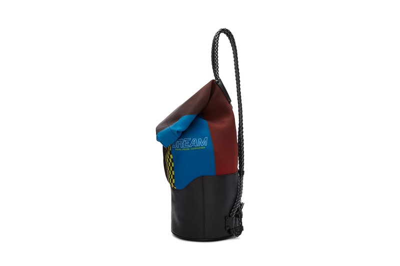 Maison Margiela Multicolor Foldover Backpack brown blue checkered flag
