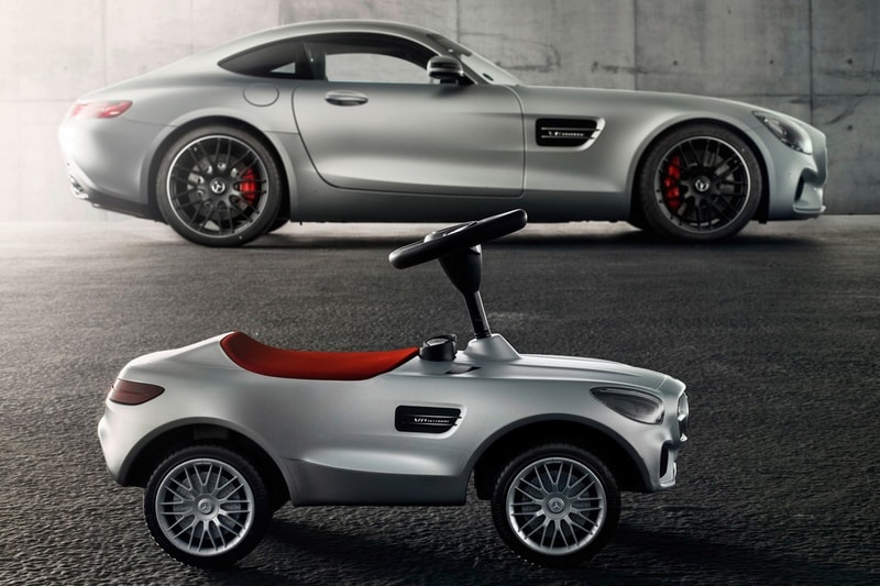 Mercedes Benz toddler baby car bobby car yellow silver