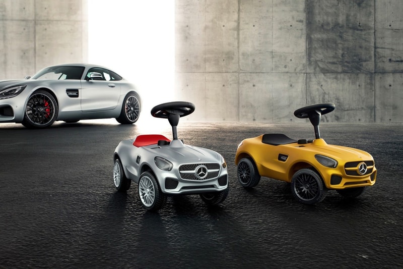 Mercedes Benz toddler baby car bobby car yellow silver
