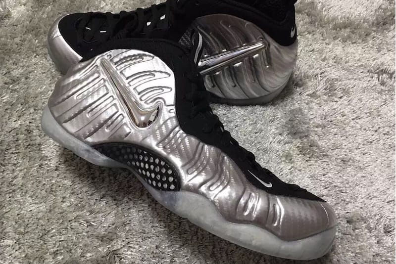 silver and black foams