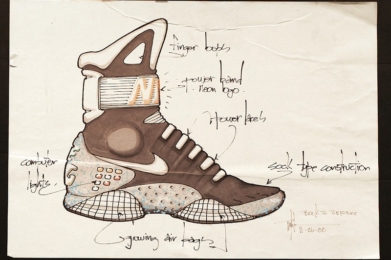 Tinker Hatfield Original Nike Air MAG Design Sketches