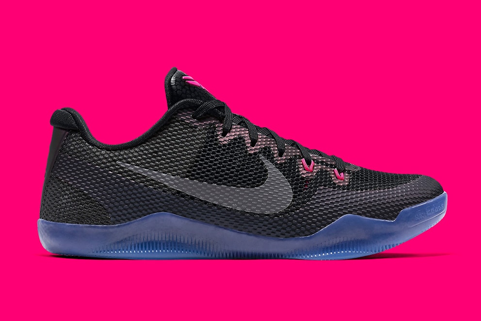 Nike Kobe 11 Invisibility Cloak Basketball Sneaker black hot pink icy blue