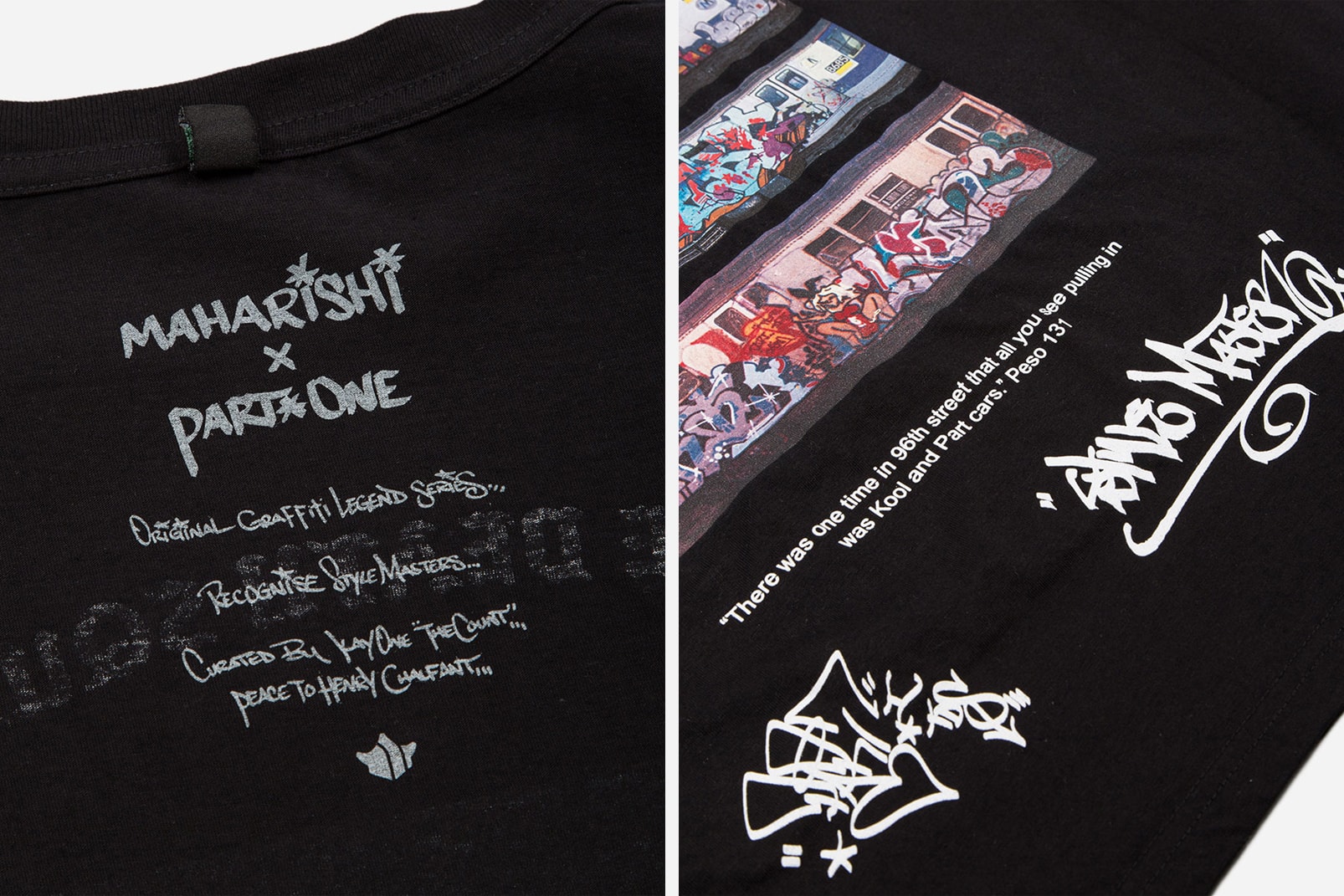 PART ONE x maharishi t-shirts “Graffiti Legend Series” black