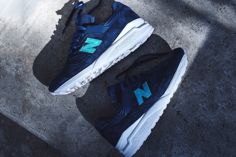 Ronnie Fieg New Balance 997.5 Archipelago blue teal white sneakers