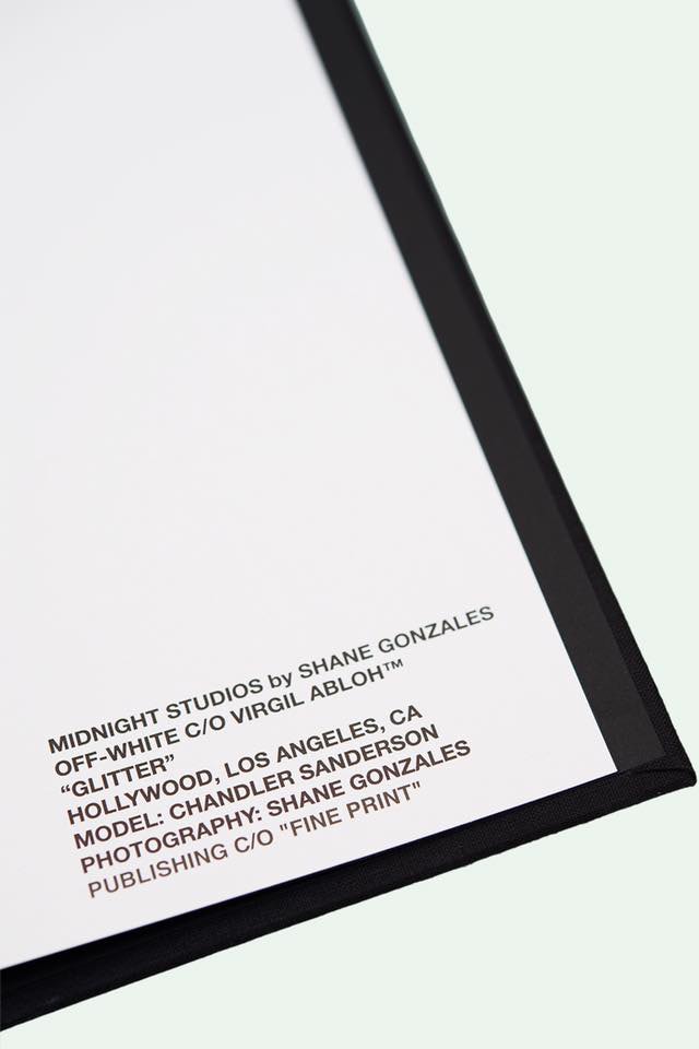 Shane Gonzales MIDNIGHT STUDIOS OFF-WHITE Photography Book