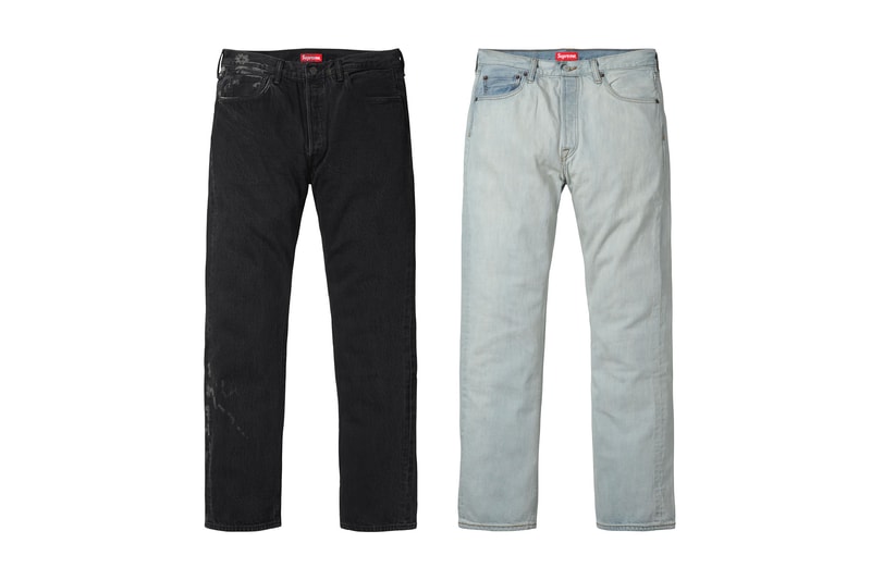 Supreme x Levi's 2016 Fall Collection bleached denim