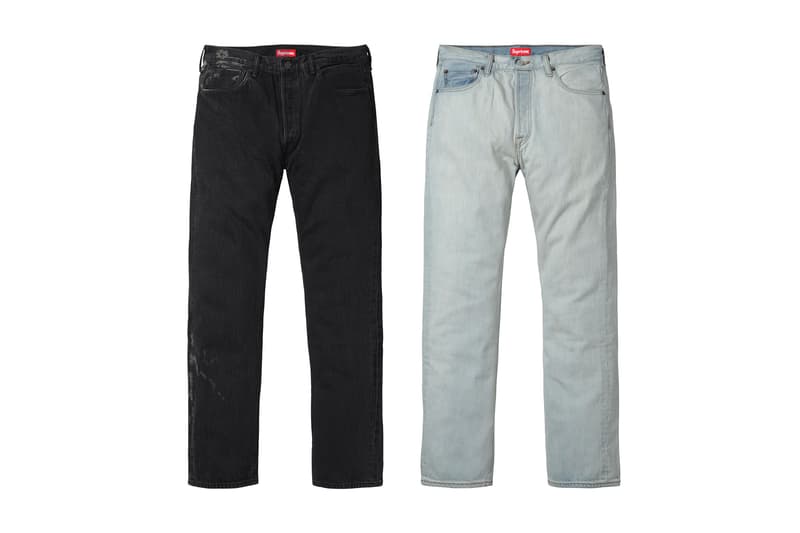 Supreme x Levi's 2016 Fall Collection bleached denim