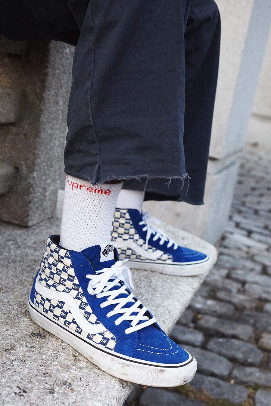 Supreme Vans 2016 Sk8-Hi Pro Authentic blue black red suede canvas Fall winter Collection
