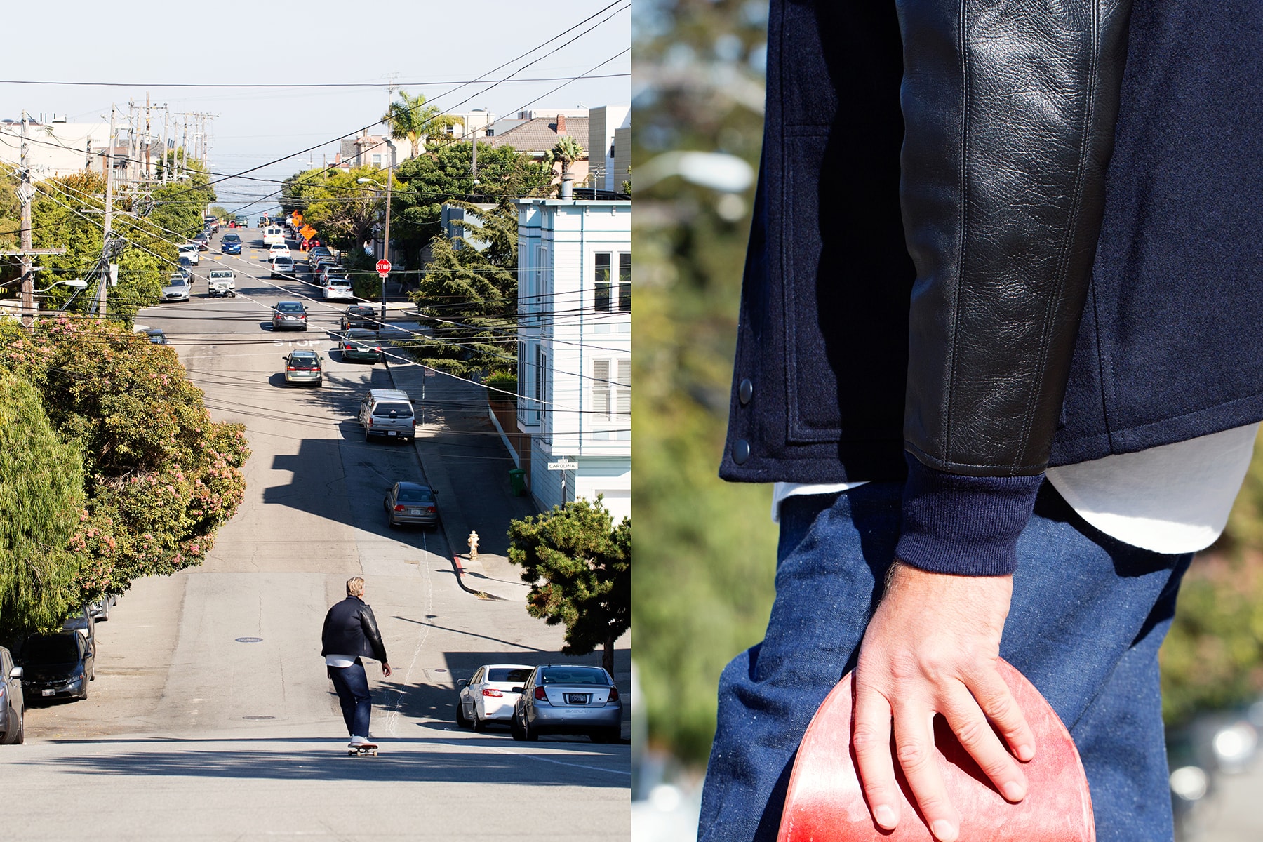 The Hill Side x Unionmade San Francisco Lookbook Skateboarding jackets plaid 2016 slopped pavement
