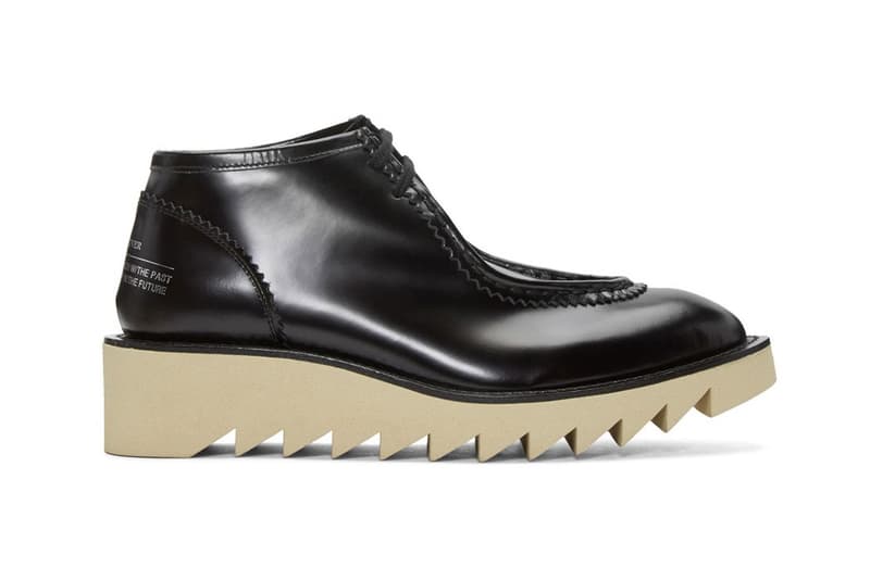 UNDERCOVER 2016 FW Mid Cut Boot black leather rubber sole