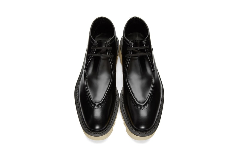 UNDERCOVER 2016 FW Mid Cut Boot black leather rubber sole