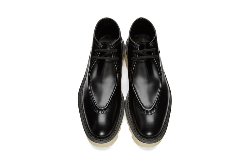 UNDERCOVER 2016 FW Mid Cut Boot black leather rubber sole