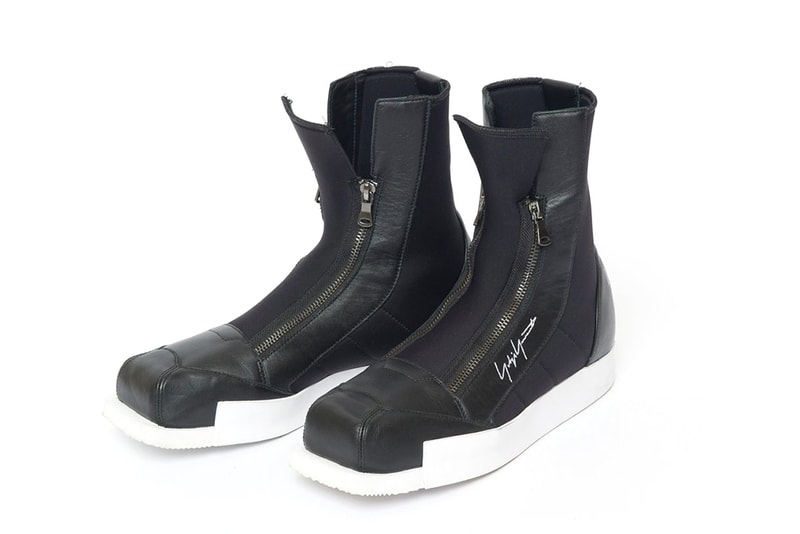Yohji Yamamoto x adidas Ski Inspired Boots 2016 black neoprene leather zipper white midsole