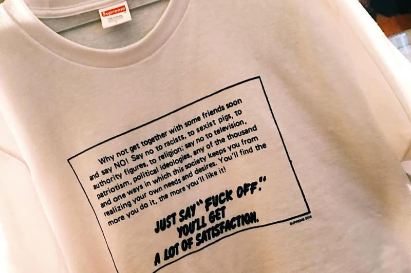 Supreme Unveils New Politically-Charged T-shirt