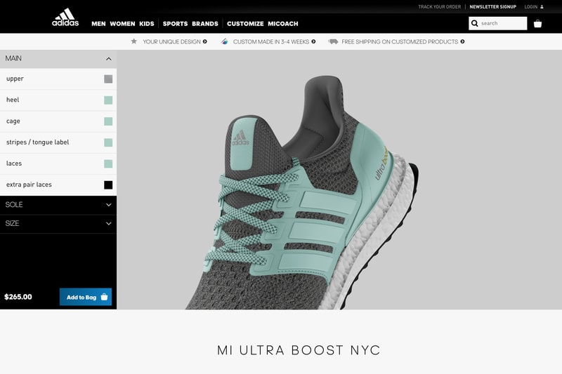 adidas mi adidas UltraBOOST NYC Flagship
