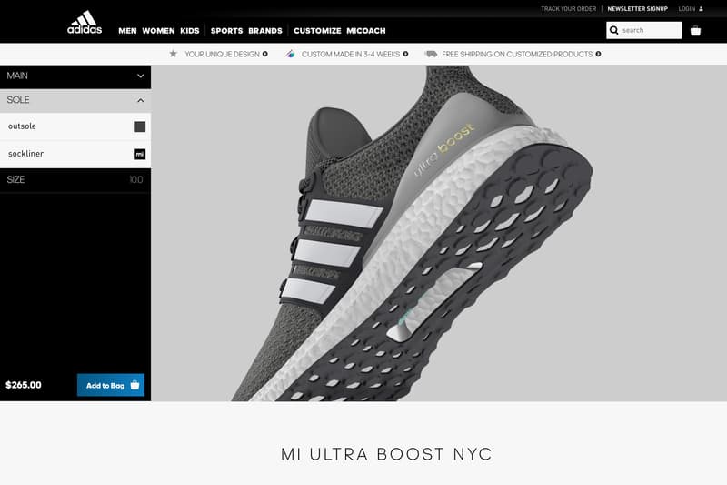 adidas mi adidas UltraBOOST NYC Flagship