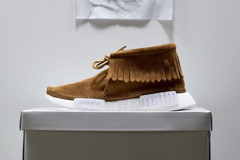 adidas NMD Moccasin Makeover Three Stripes adidas Originals visvim BOOST Sole Custom Sneakers Randy The Cobbler