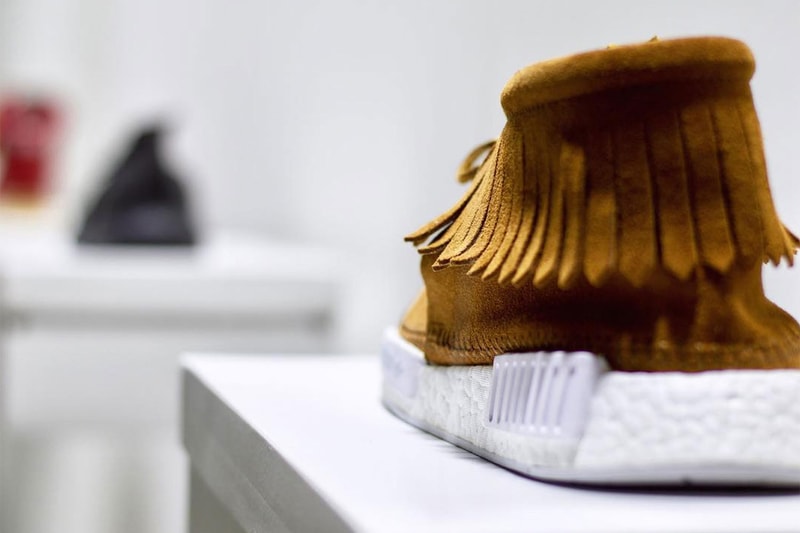 adidas NMD Moccasin Makeover Three Stripes adidas Originals visvim BOOST Sole Custom Sneakers Randy The Cobbler