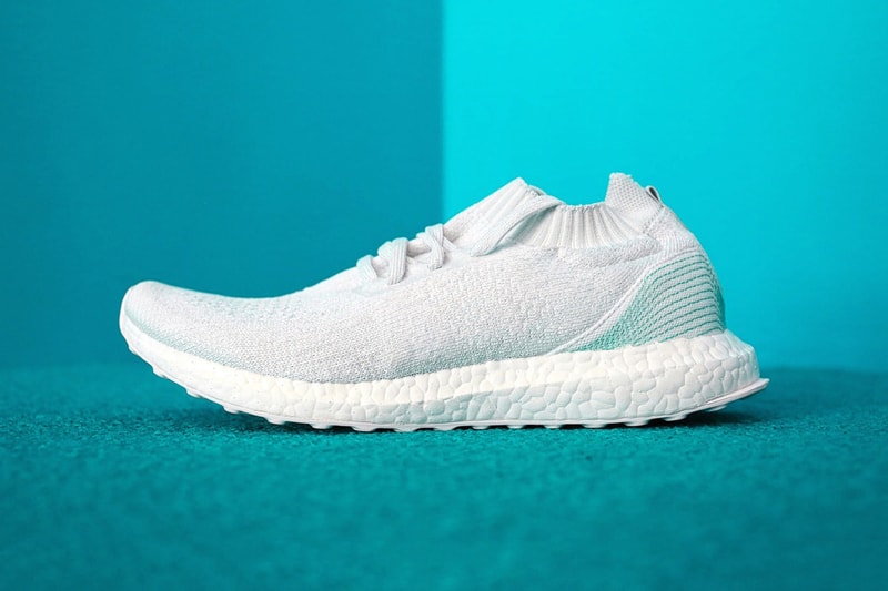 adidas x Parley Ocean UltraBOOST Uncaged A Closer Look Three Stripes Sneakers White BOOST midsole Teal World Ocean's Day