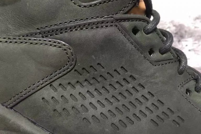 Air Jordan 5 Leather dark olive green leather tan tongue