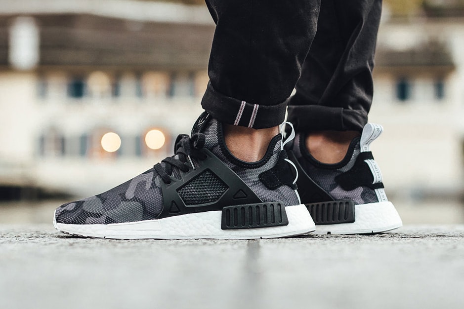 adidas NMD XR1 "Duck Camo" Pack on Foot Look 2016 Fall Winter Sneakers Green Black Pink Blue White