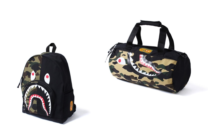 BAPE 1st Camo Shark Day Pack & Sports Bag 2016 Fall Winter Gym bag A Bathing Ape NIGO Camoflage Japan