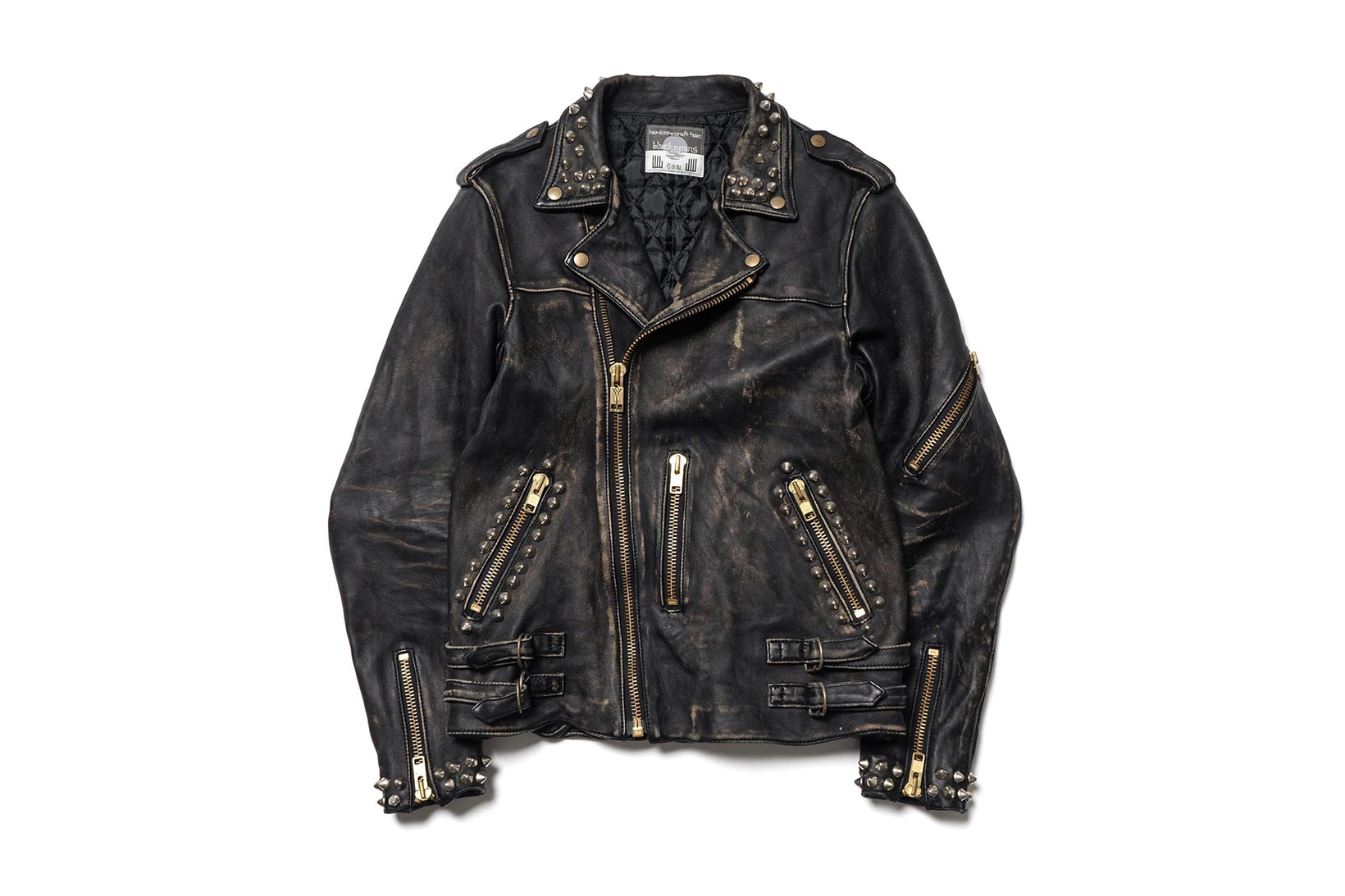 HAVEN Blackmeans Quilted Sheep Leather Studded Riders Jackets