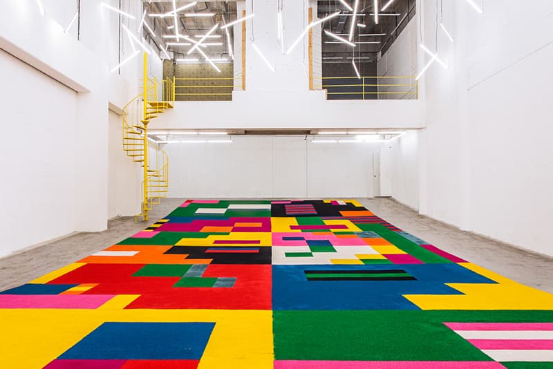 Craig and Karl Sawdust Carpet for Showcase ITCH in Guatemala City