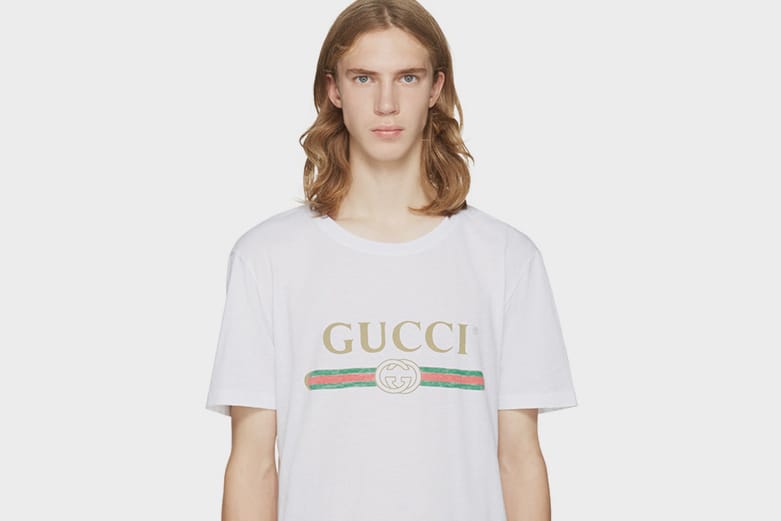 Gucci Drops Printed Tee Online at SSENSE