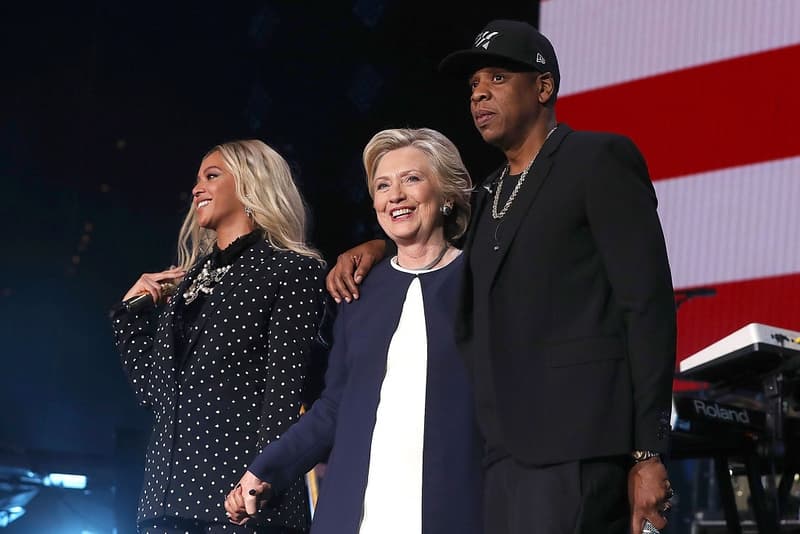 Jay Z Beyonce Chance the Rapper J Cole Big Sean Hillary Clinton Get Out the Vote Rally